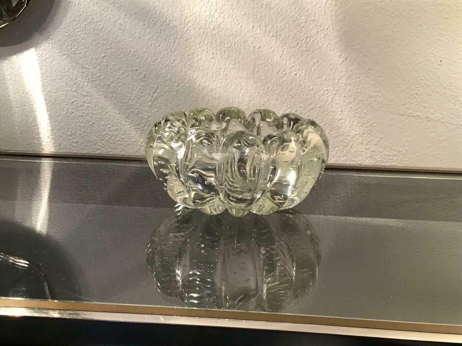 1356.0 Barovier Et Toso Ashtray/Centerpiece/Pocket Emptier Murano Glass, 1940, Italy photo
