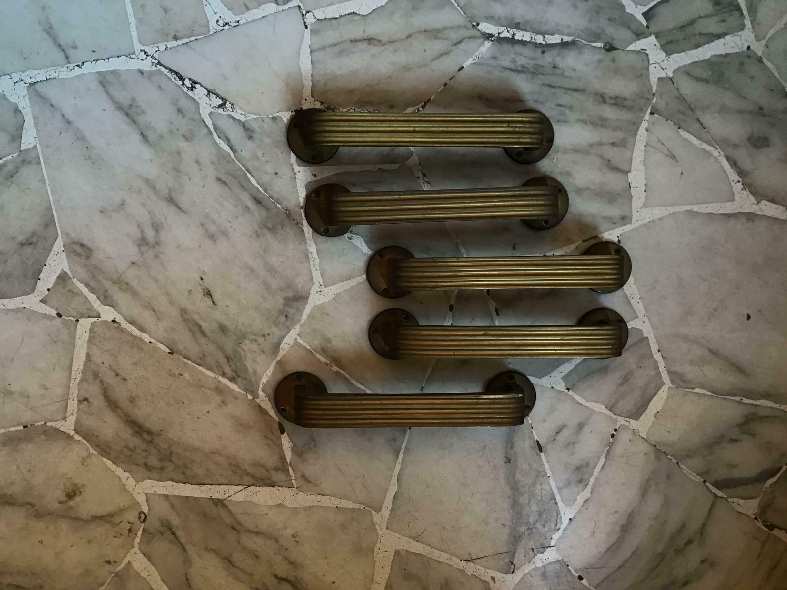 photo furniture Handles N.5 Brass Italy 1950, 1950s