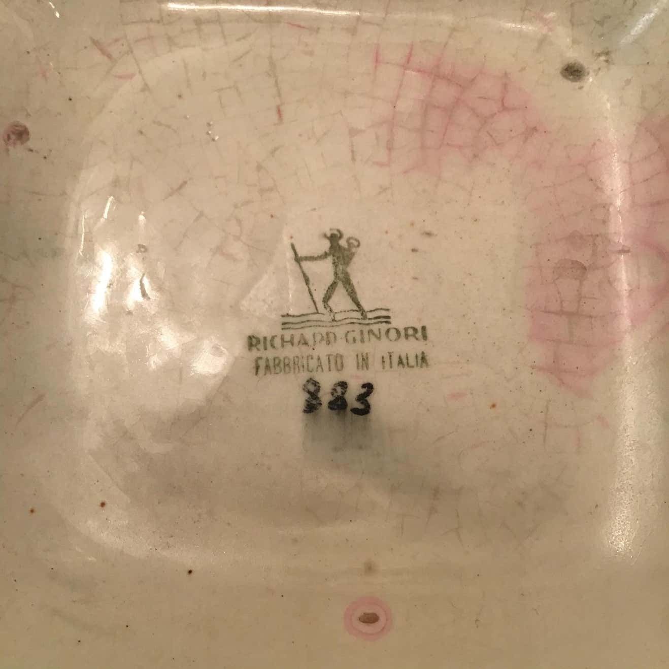 Richard Ginori “Giovanni Gariboldi “ Vase Ceramic 1950 Italy photo vinterior