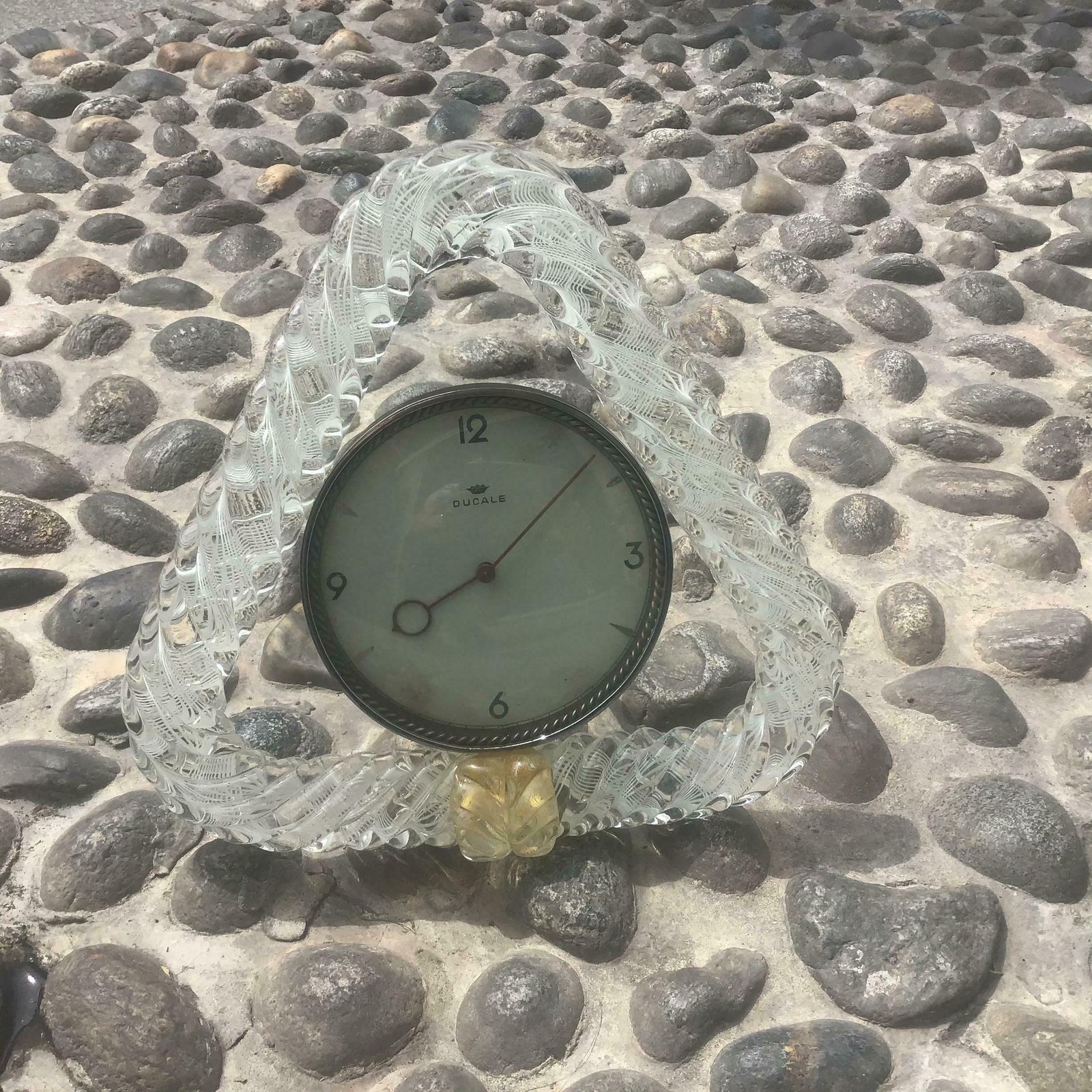 Seguso “ Zanfirico “ Wake Up” Murano Glass Metal Crome, 1950, Italy photo for sale