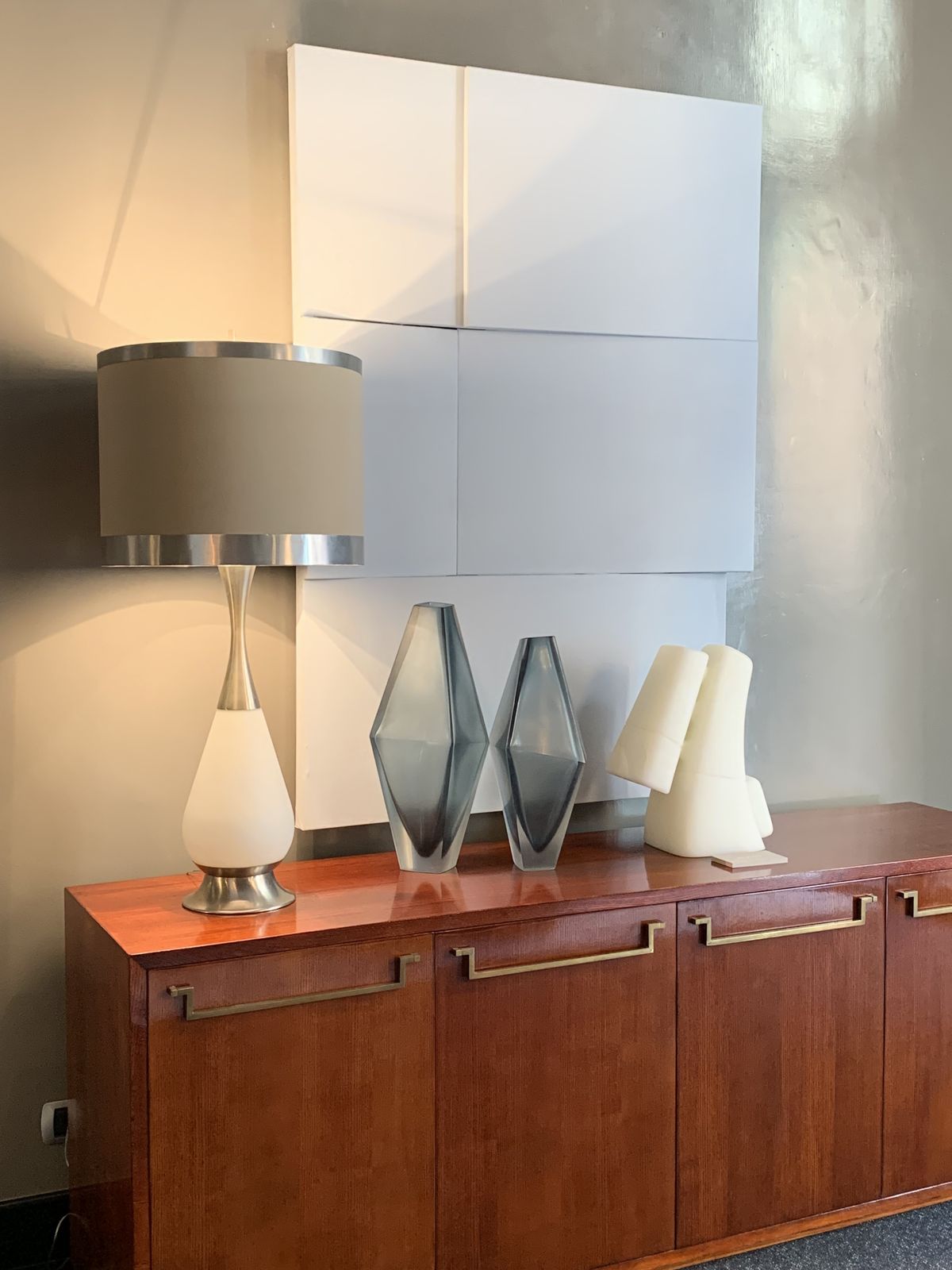 3360.0 Table Lamp In Aluminum And Glass By Stilnovo, Italy, 1960s photo