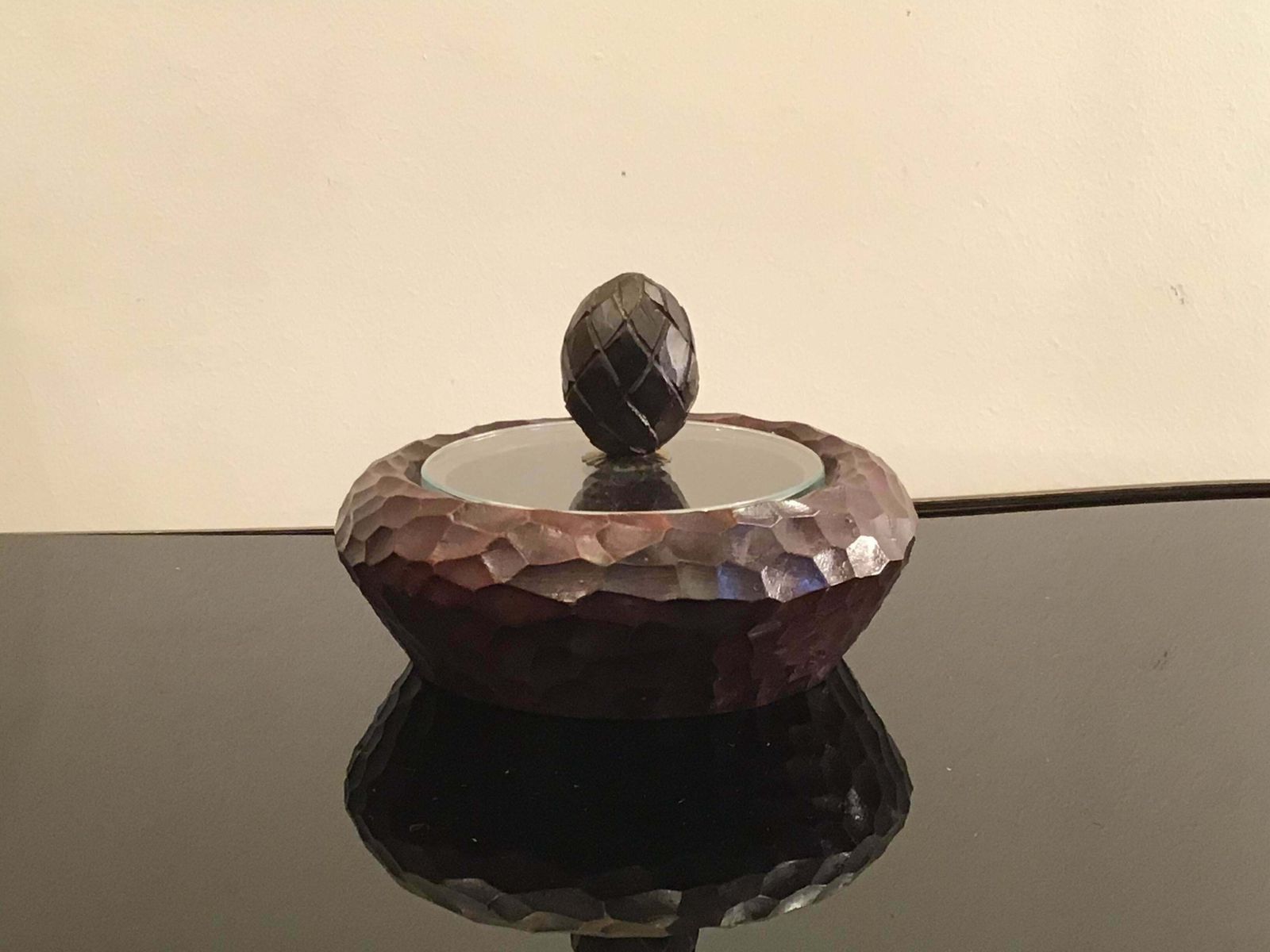 Fontana Arte Box Wood Glass Brass, 1945, Italy photo for sale
