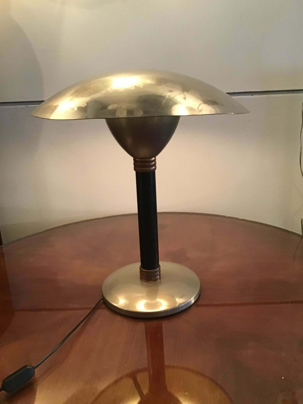 photo buy Stilnovo Style Table Lamp Chromed Metal And Copper 1960 Italy
