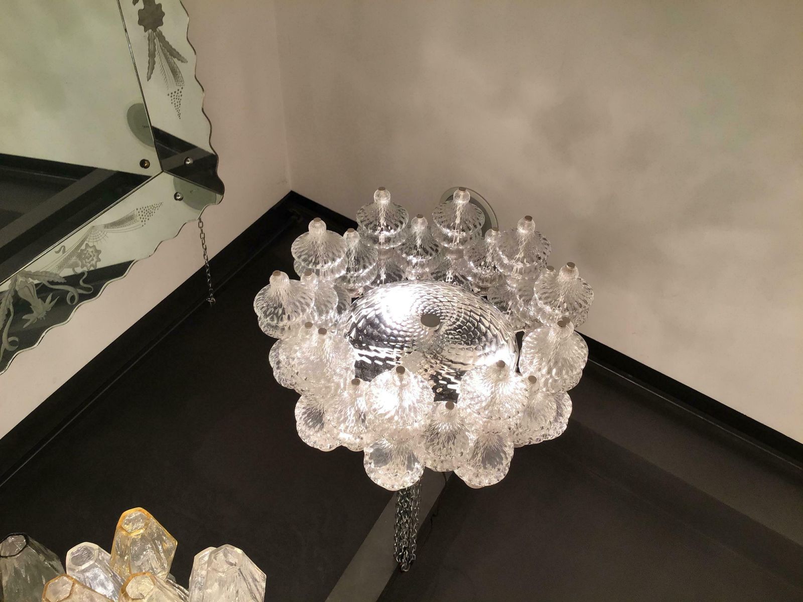photo for sale Arredoluce Chandelier Murano Glass Iron 1961 Italy