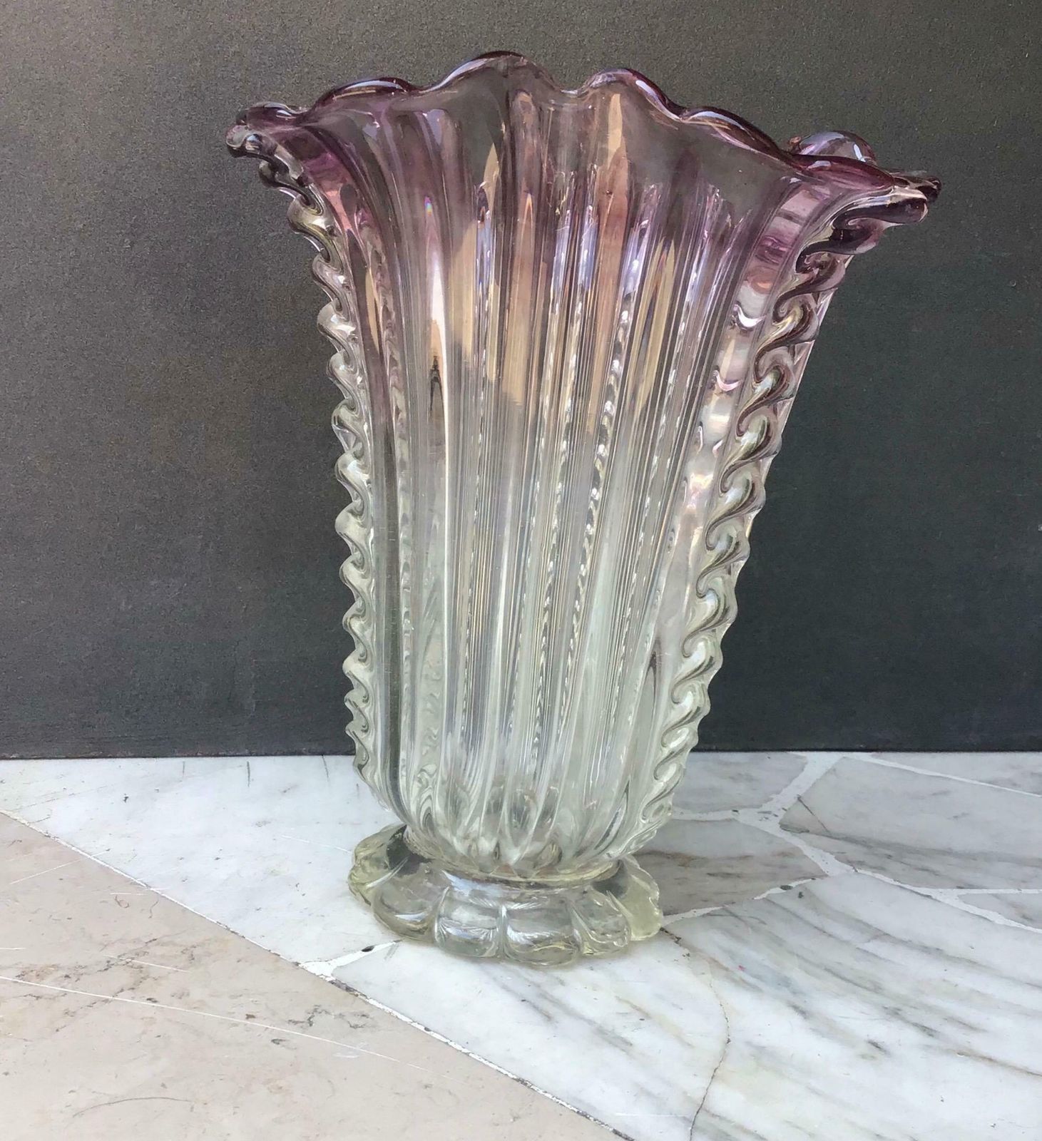 Barovier E Toso Vase Murano Glass 1940 Italy photo Home Decor