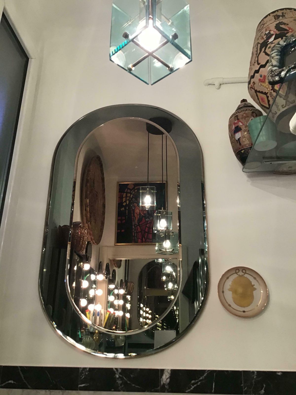 photo for sale Cristal Arte Mirror Glass Wood, 1955, Italy
