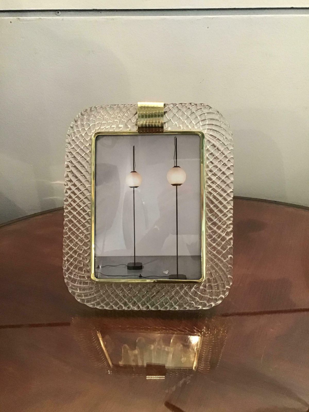 Barovier E Toso Portafoto Murano Glass Brass, 1940, Italy photo furniture
