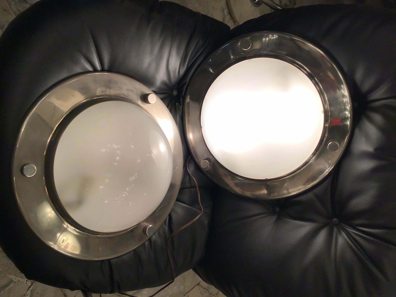 Azucena Sconces / Ceilling Lights Glass Metal Crome, 1950, Italy photo Lighting
