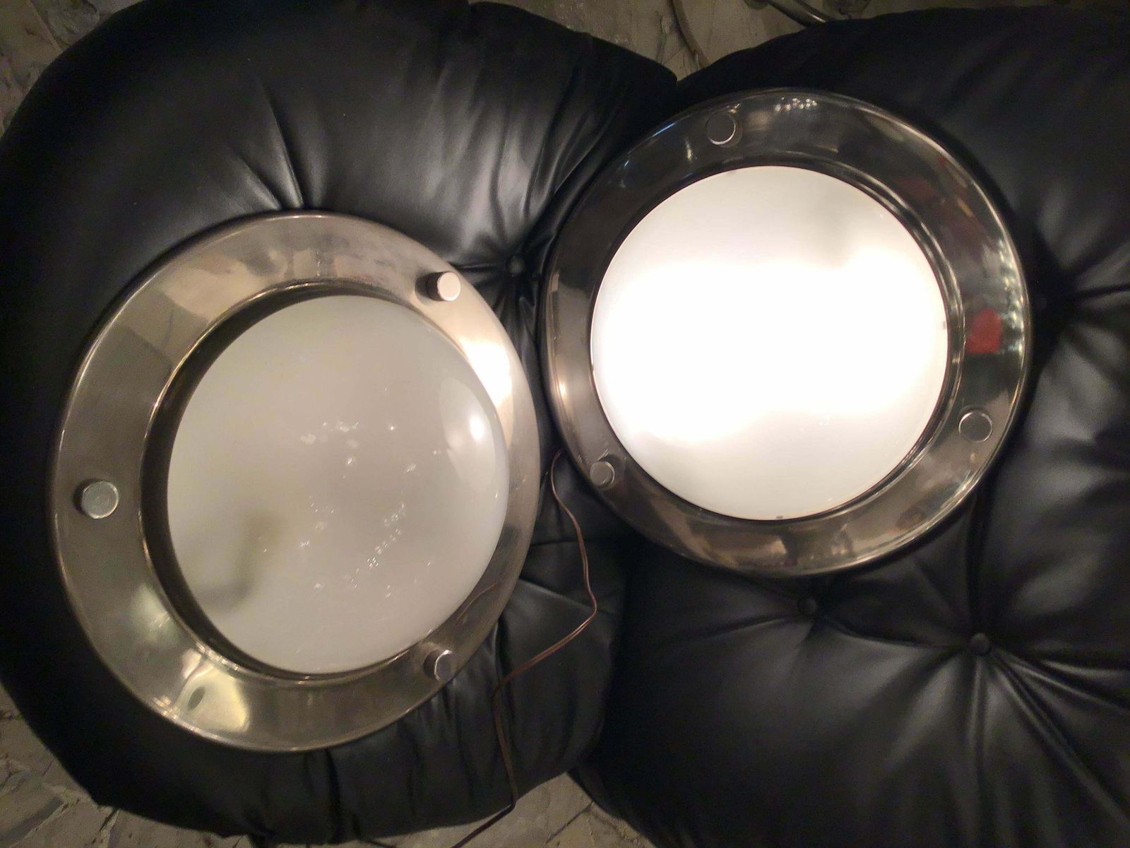 Azucena Sconces / Ceilling Lights Glass Metal Crome, 1950, Italy photo 1356.0