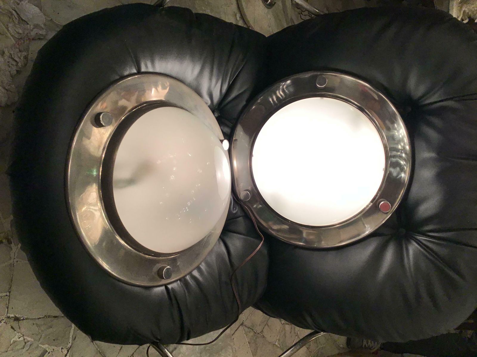 1356.0 Azucena Sconces / Ceilling Lights Glass Metal Crome, 1950, Italy photo