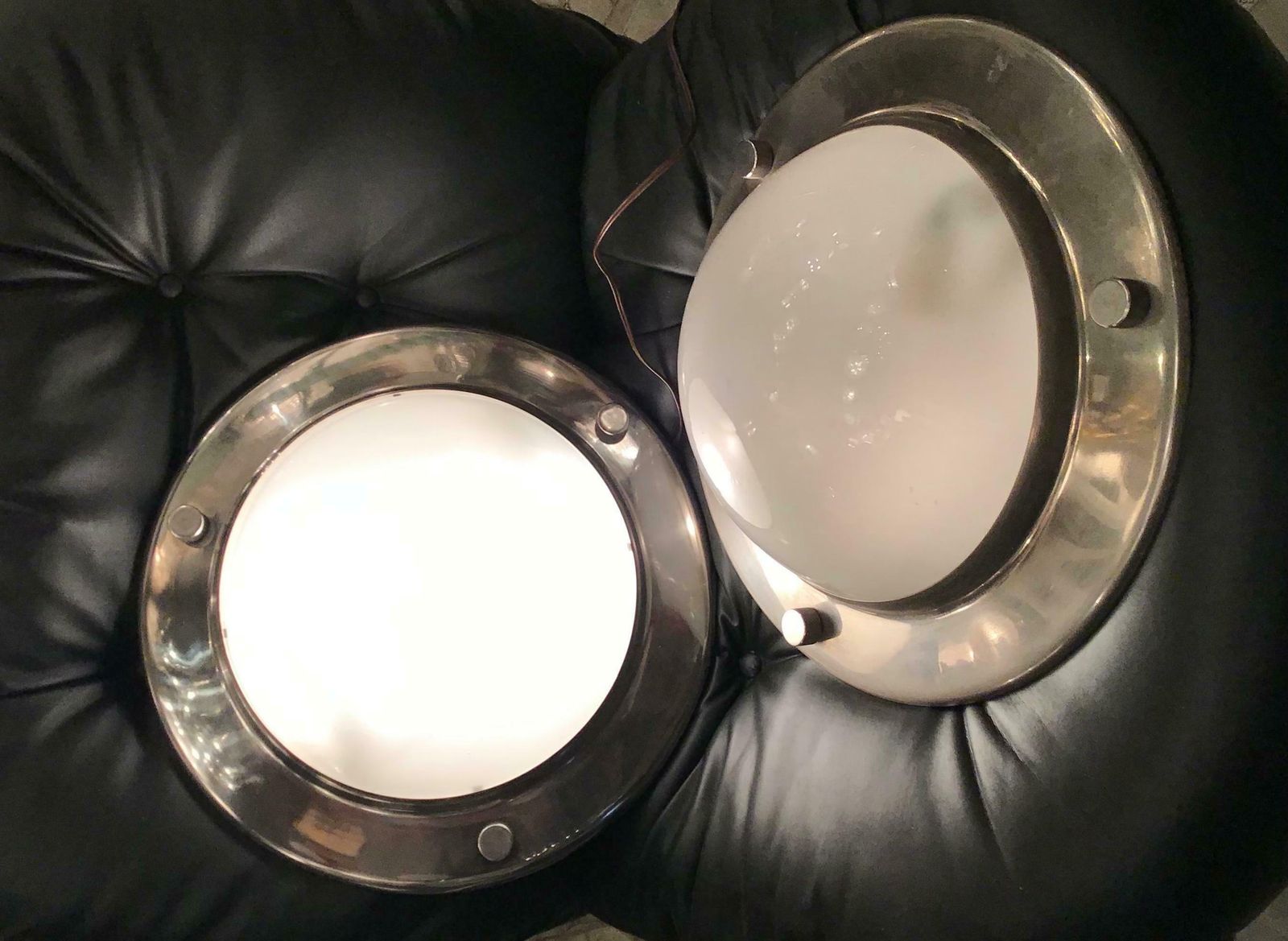 photo vinterior Azucena Sconces / Ceilling Lights Glass Metal Crome, 1950, Italy