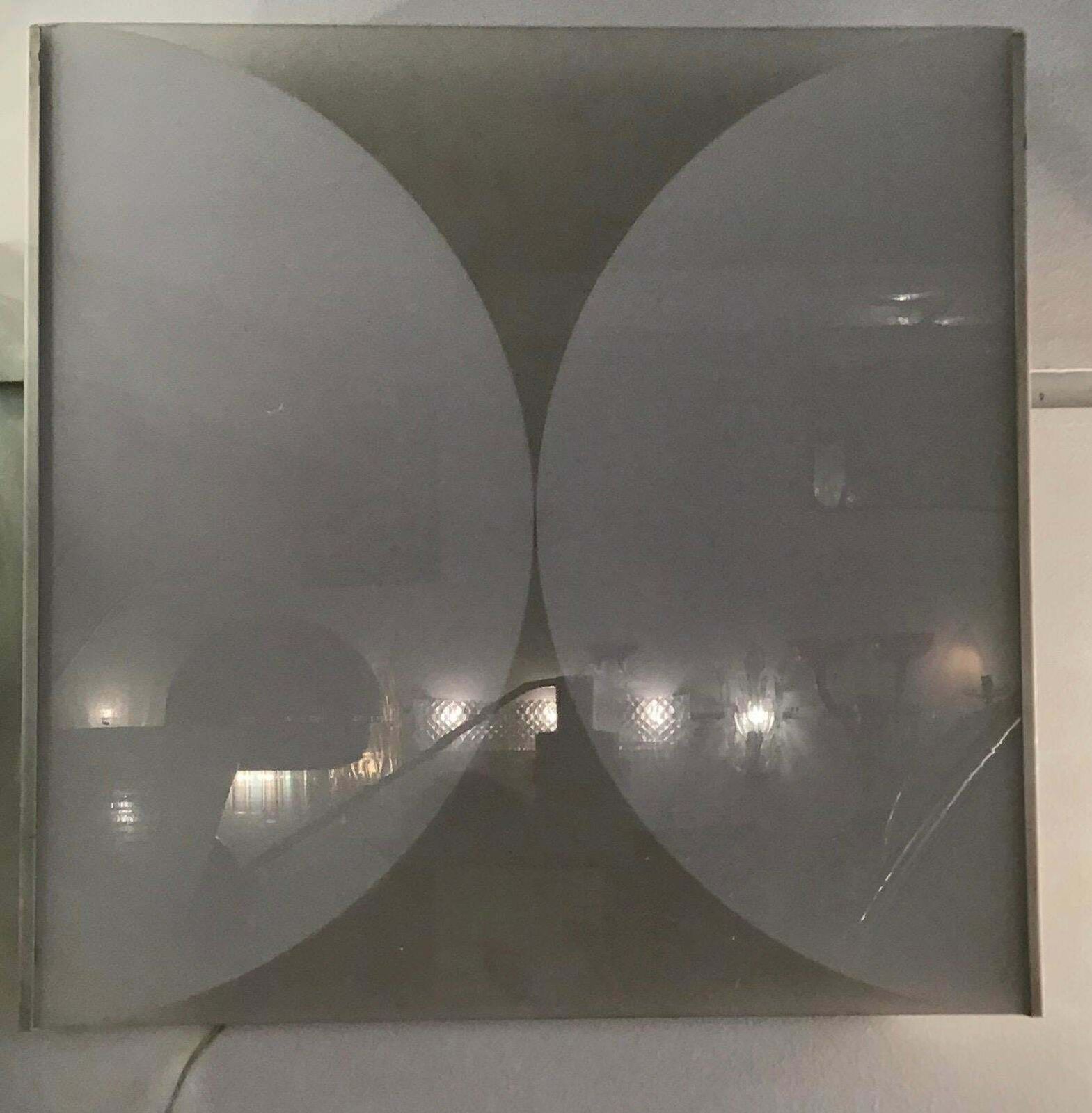 Fontana Arte Bobo Piccoli Sconces Or Ceiling Light Glass Metal, 1970, Italy photo for sale