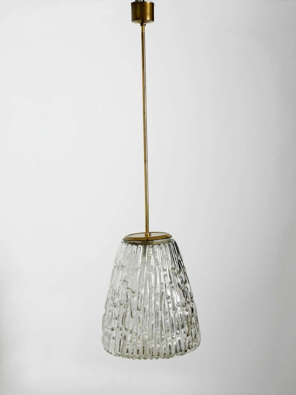 Extremely Rare And Heavy Midcentury Glass Pendant Lamp By Rupert Nikoll Vienna photo Lighting