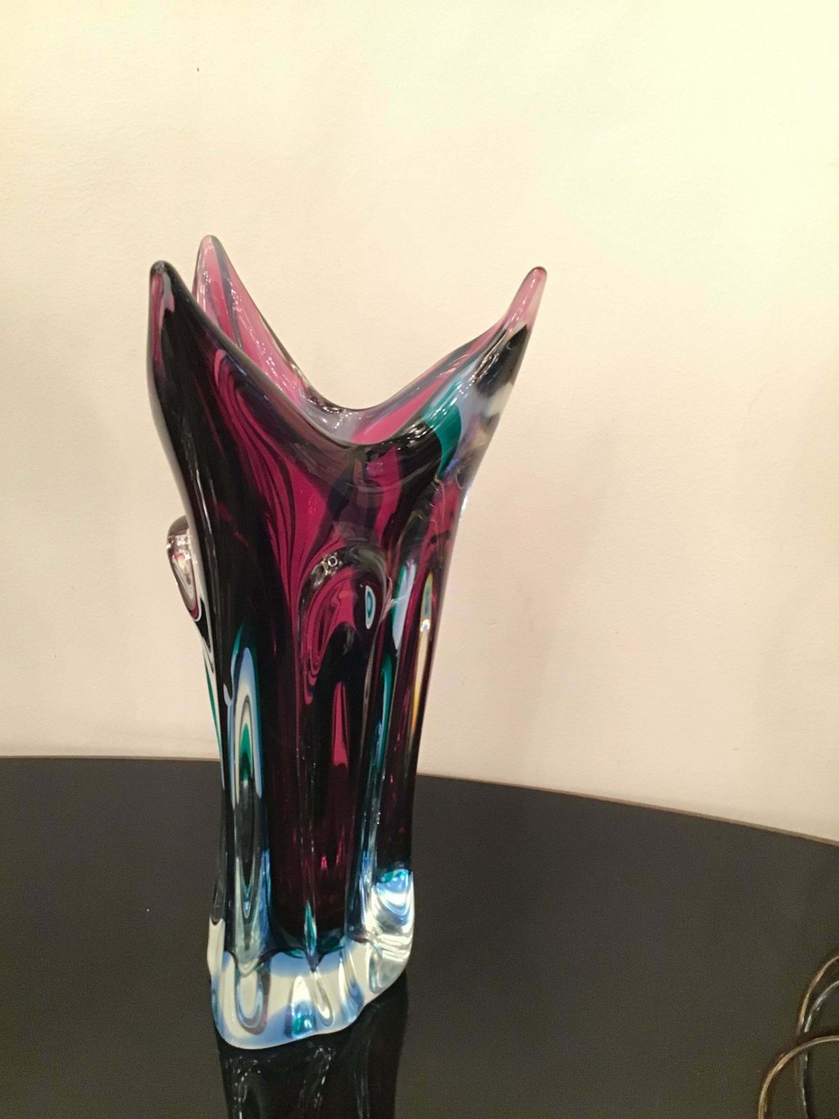 Seguso Flavio Poli Vase Murano Glass 1950 Italy photo for sale
