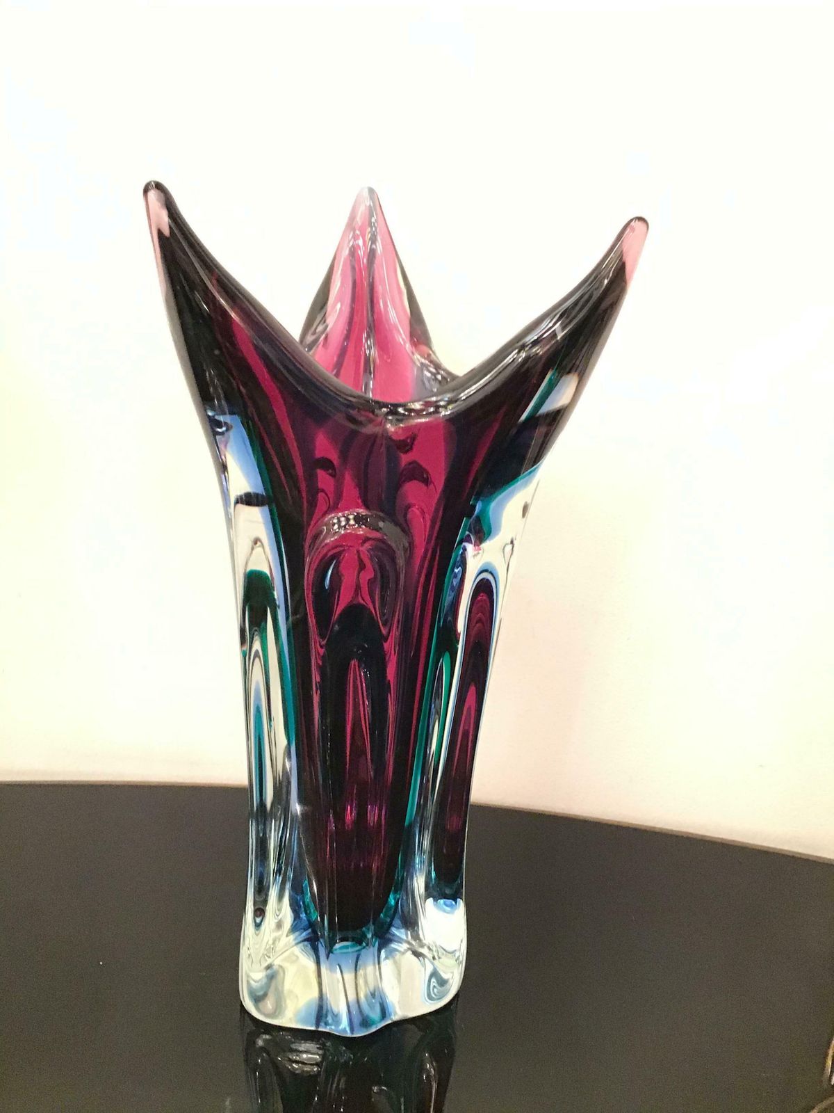Seguso Flavio Poli Vase Murano Glass 1950 Italy photo vinterior