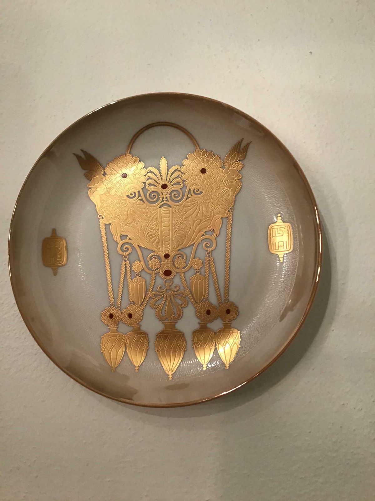 Morbelli Porcelain Wall Plate Gioielli Italici 1987 Italy photo vintage