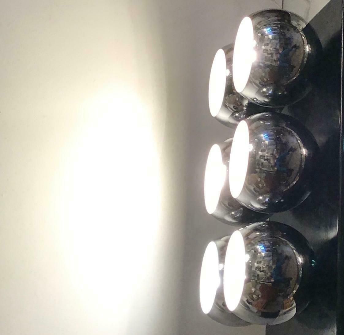 Arredoluce Angelo Lelii Ceiling Light Metal Crome 6/Lights 1955/Italy photo buy