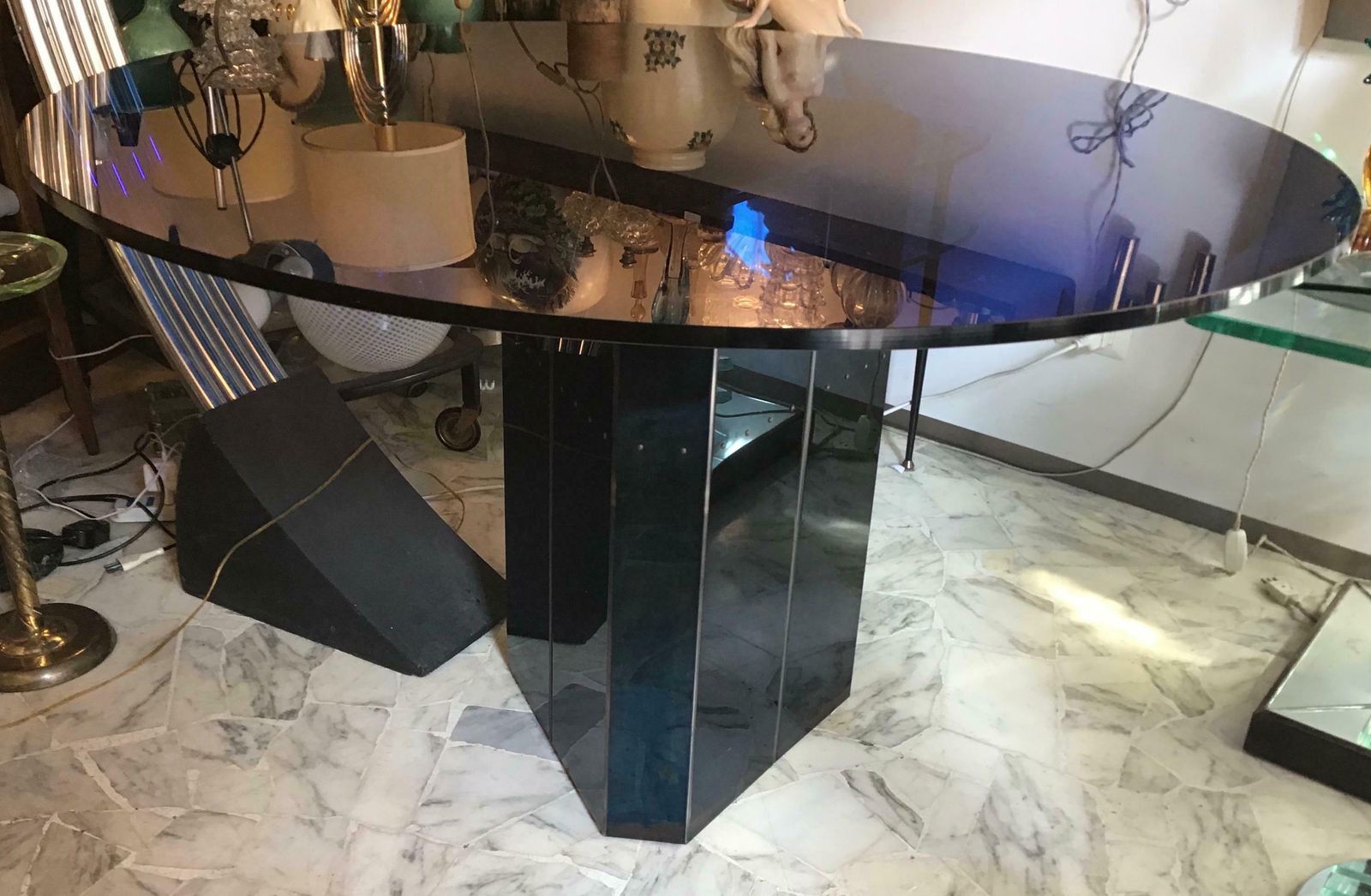 Afra & Tobia Scarpa “Polygono“ Table Stainless Steel, 1980, Italy photo Furniture