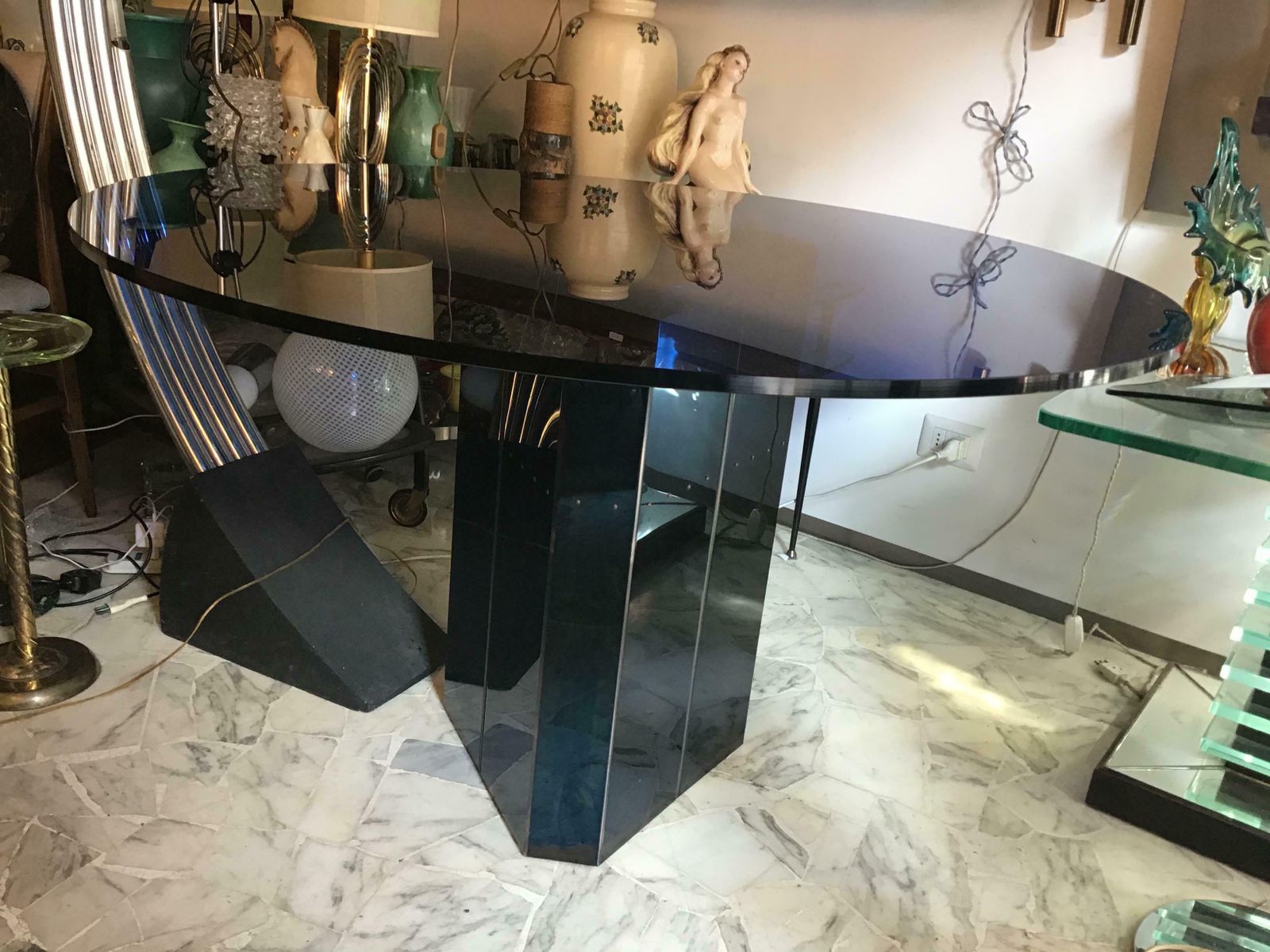 Afra & Tobia Scarpa “Polygono“ Table Stainless Steel, 1980, Italy photo vinterior