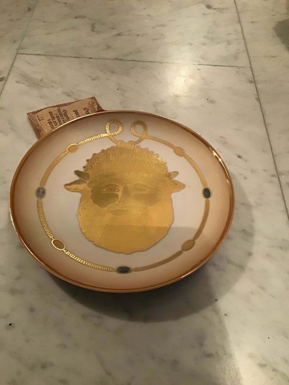 photo vinterior Morbelli Porcelain Wall Plate “Gioiellò Etrusco VI Sec.A.C., 1981, Italy