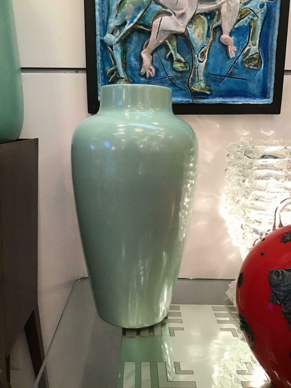 3164.0 Guido Andlovitz Vase/ Umbrella Stand Ceramic 1950 Italy photo