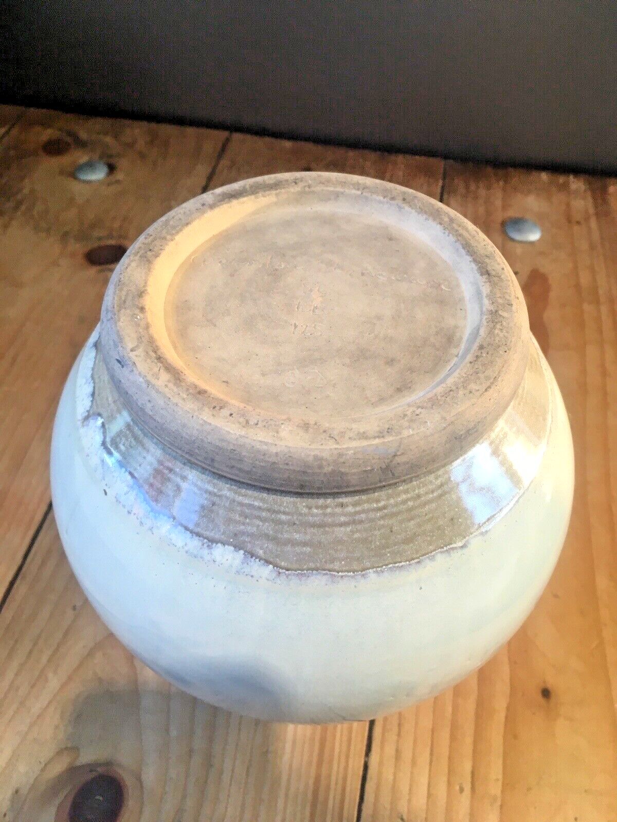 photo vinterior Art Deco Dearston Stoneware Fulham Pottery Sl Lb Squat Vase Signed Ezra Dearing