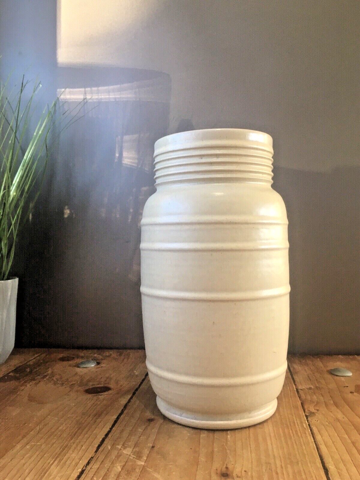 photo for sale Rare Art Deco Dearston Stoneware Fulham Pottery Sq L1/9 Vase Keith Murray Style
