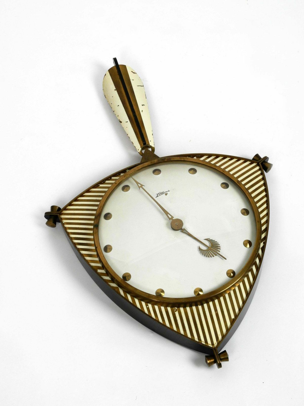 Midcentury Mechanical Atlanta Wall Clock With 10 Days Movement And With Gong photo furniture