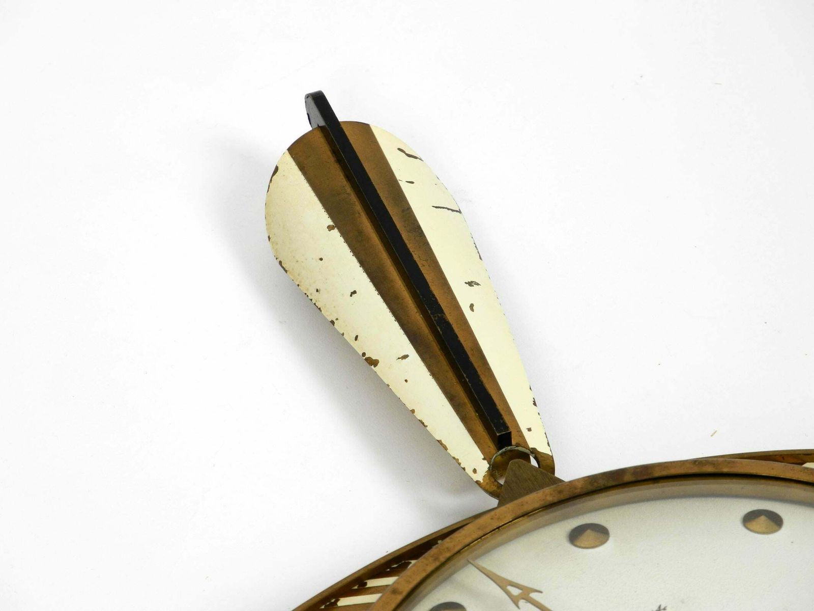 Midcentury Mechanical Atlanta Wall Clock With 10 Days Movement And With Gong photo buy