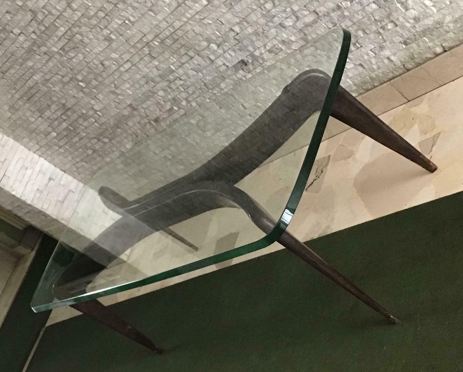Gio Ponti Fontana Arte Coffee Table Wood Cristal 1938 Italy photo Furniture