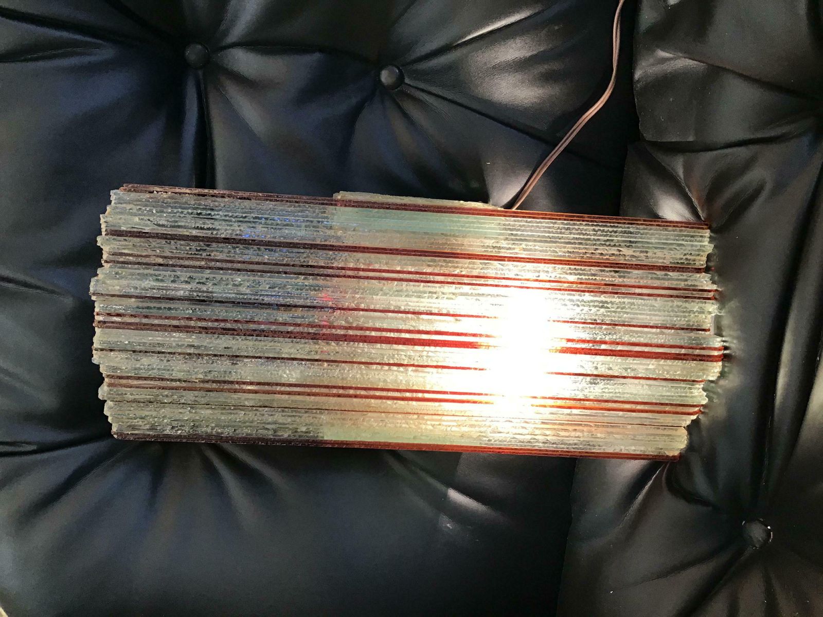 Albano Poli Sconce Glass Metal 1960 Italy photo Lighting