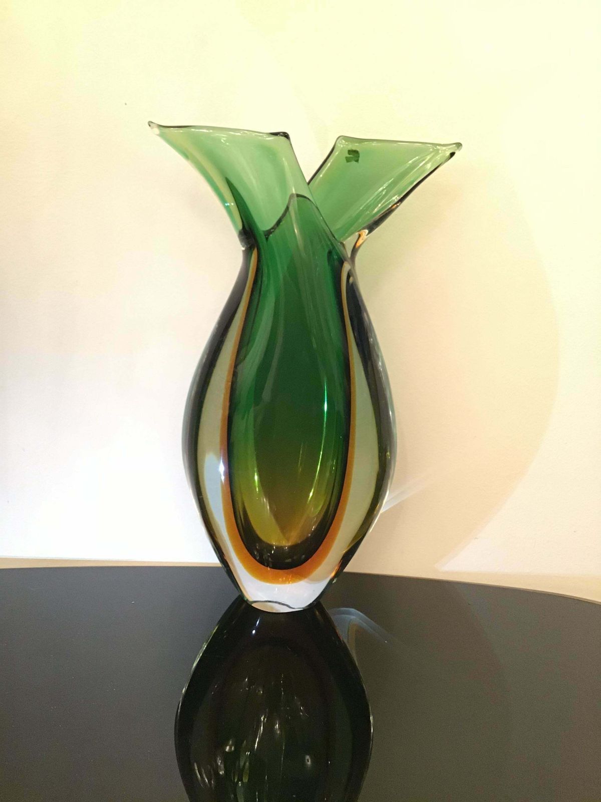 Seguso Vase Murano Glass, 1955, Italy photo vintage
