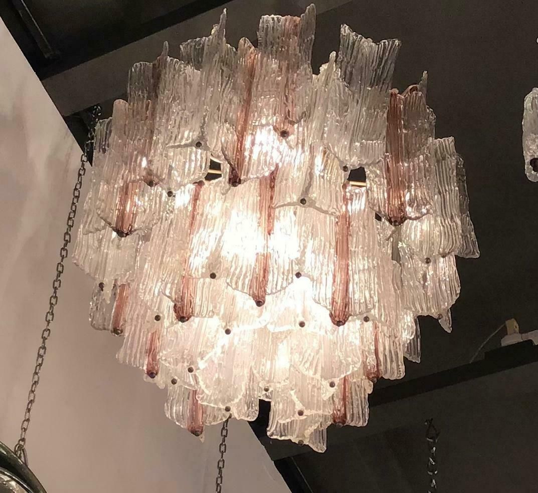 Venini “Toni Zuccheri” Chandelier Murano Glass Metal Crome Iron 1950 Italy photo furniture