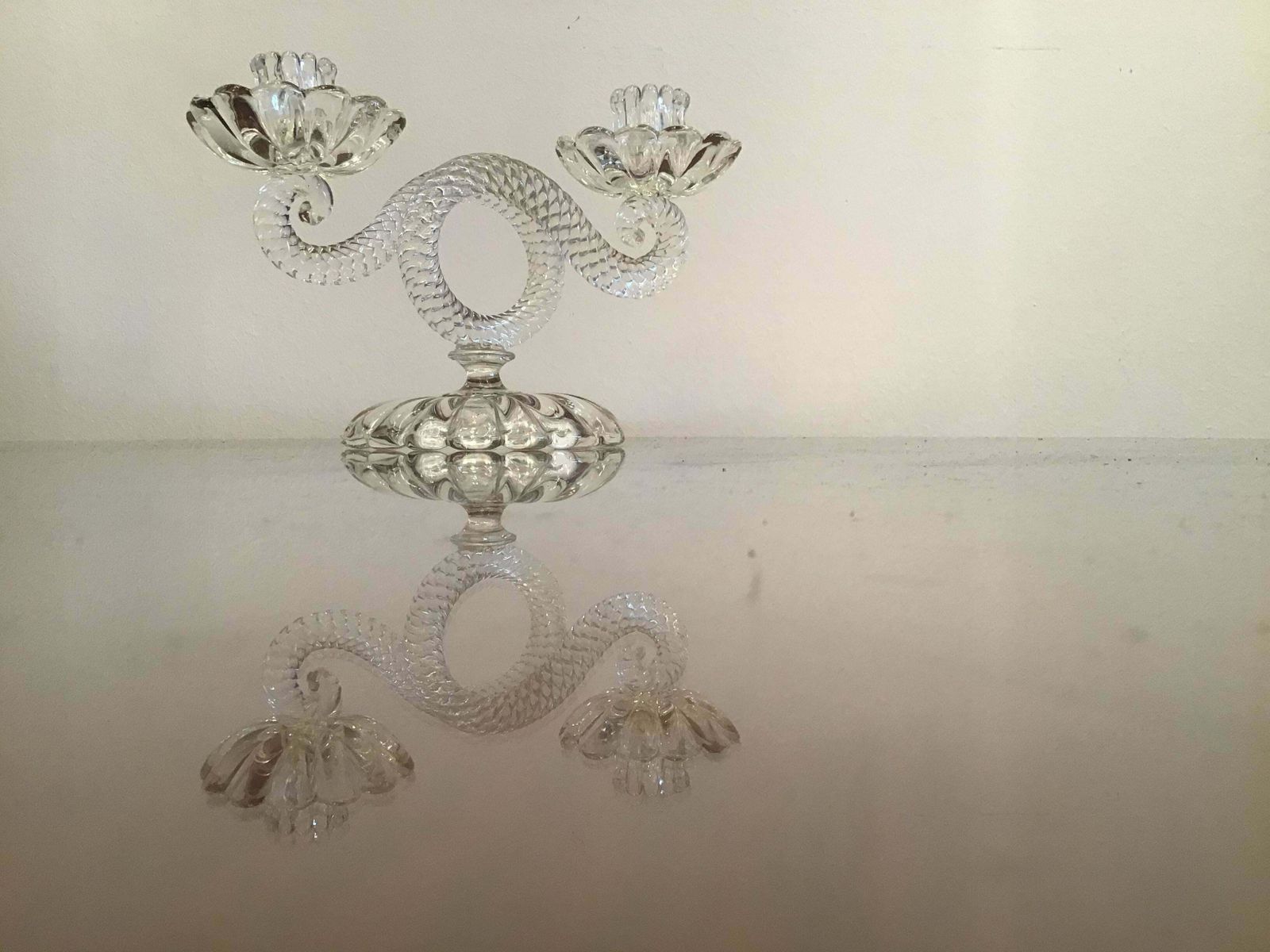photo for sale Seguso Candleholder Murano Glass 1930 Italy