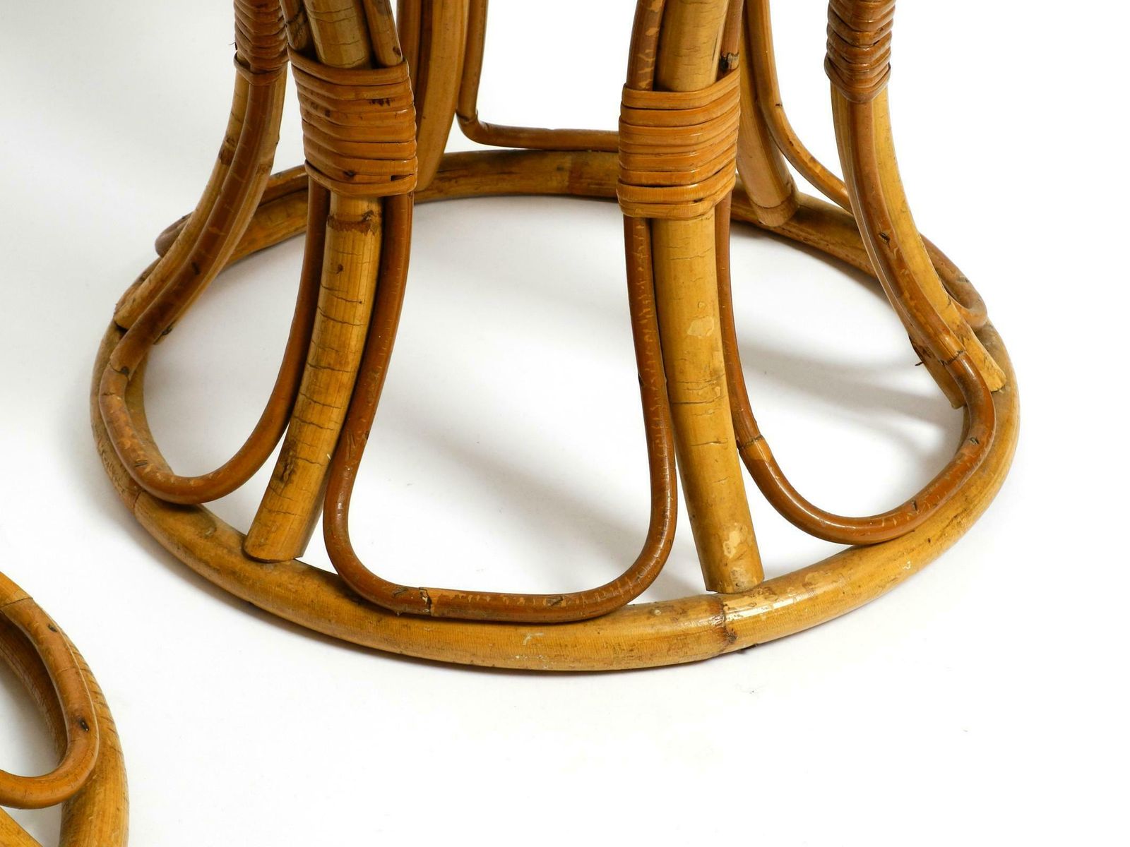 photo furniture Pair Of Beautiful Rare Original 1960's Italian Bamboo Stools