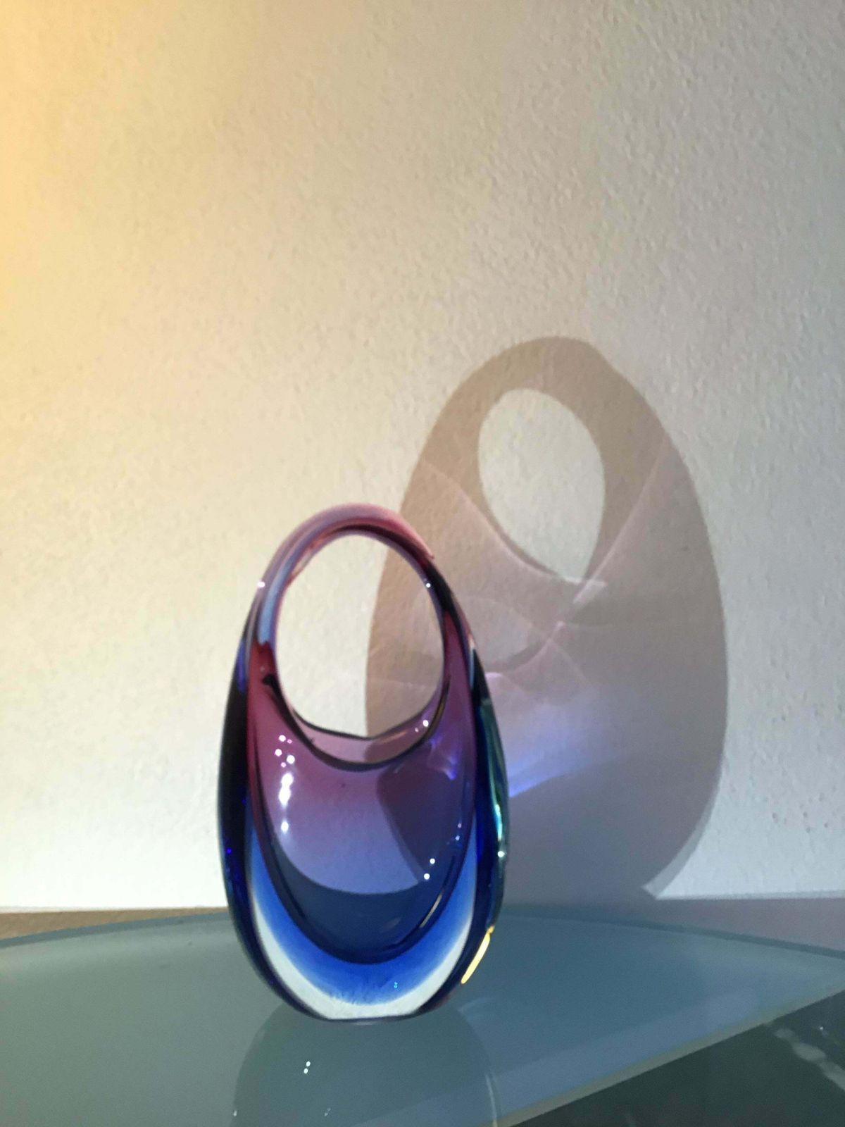 photo vintage Flavio Poli Vase Murano Glass 1950 Italy