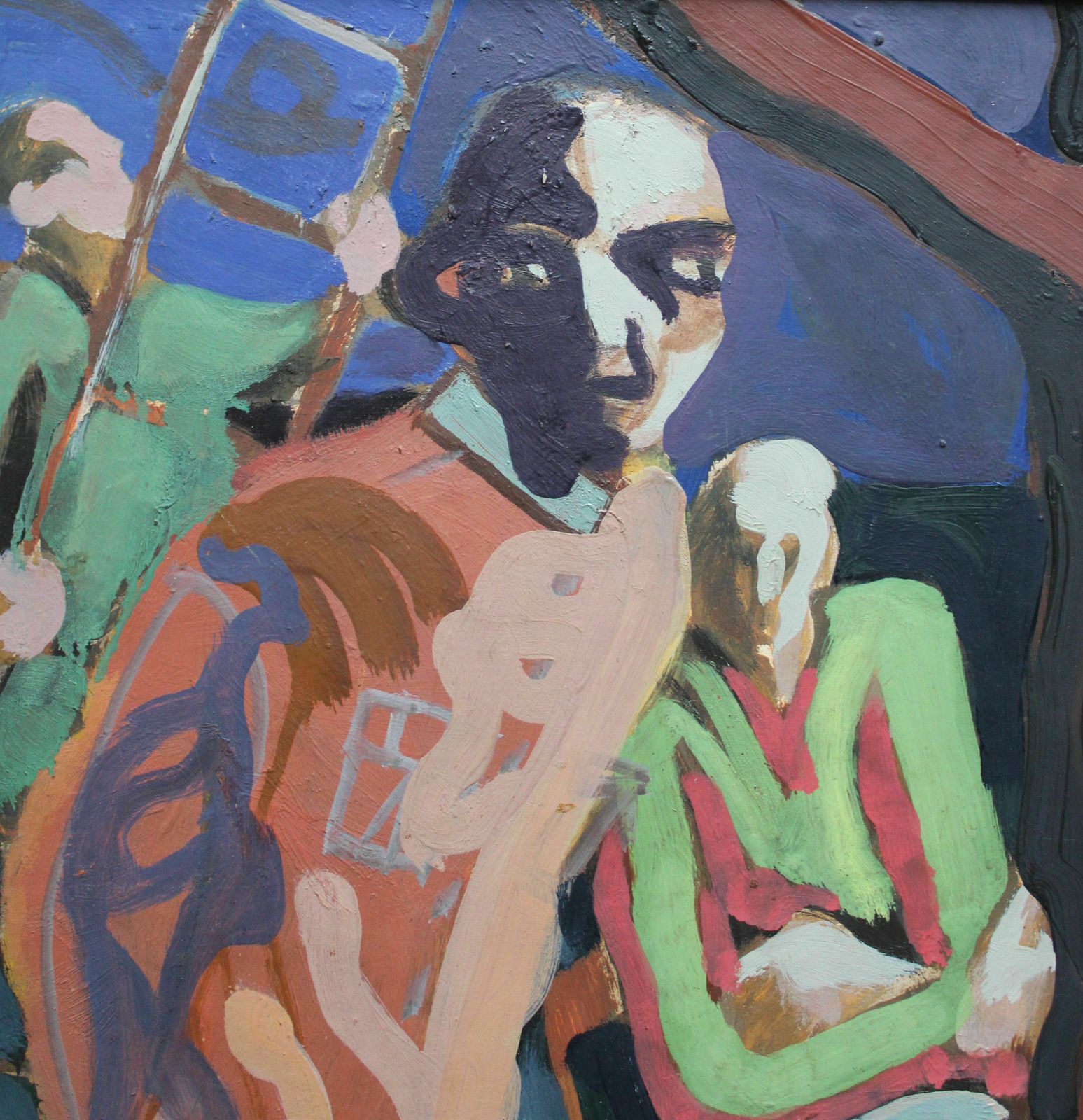 photo furniture Vladimir Glushenkov In The Garden. 1970s Cardboard, Tempera