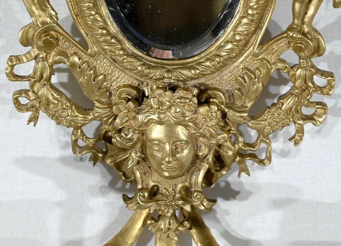 Pair Of Wall Sconces In Gilt Bronze, Napoleon III Period   Mid 19th Century photo buy