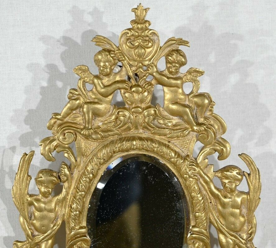 Lighting Pair Of Wall Sconces In Gilt Bronze, Napoleon III Period   Mid 19th Century photo