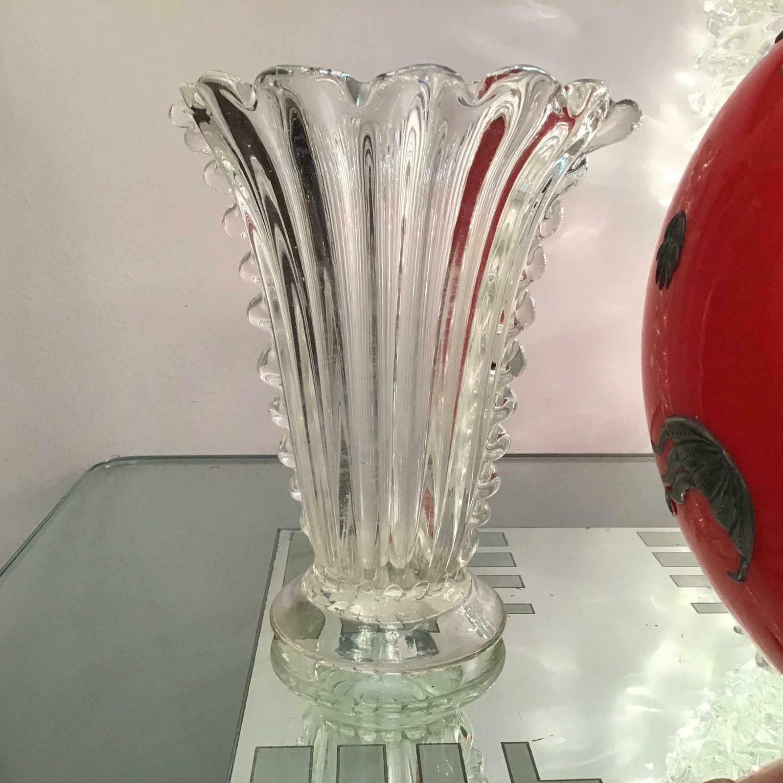 Barovier E Toso Vase Murano Glass, 1940, Italy photo furniture