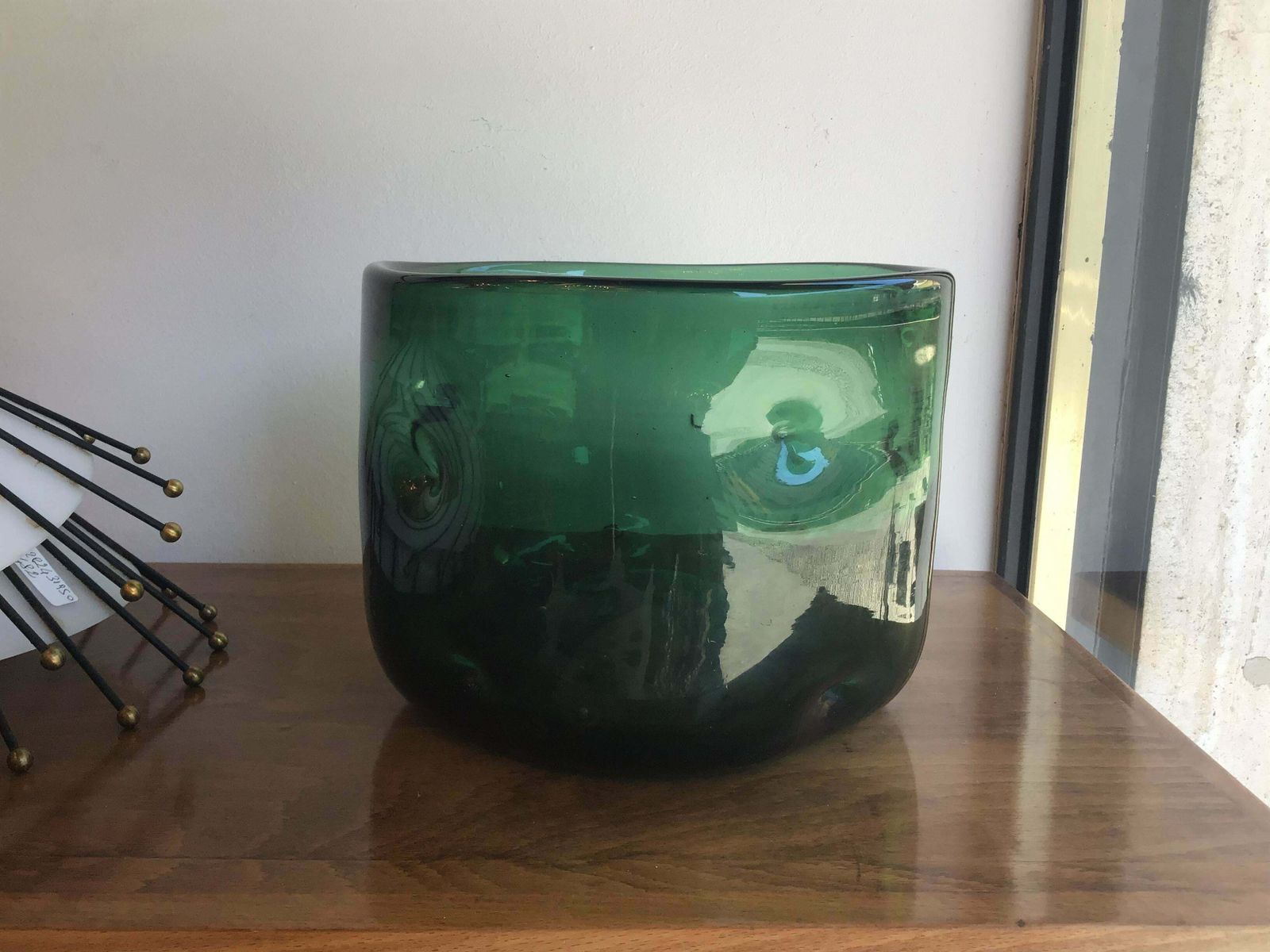 photo for sale Empoli Vase Blown Glass Green, 1955, Italy