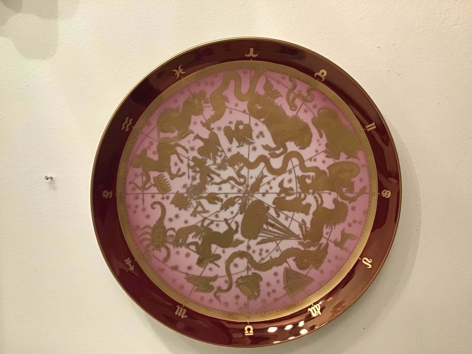 photo buy Morbelli Porcelain Wall Plate “Planisfero Celeste“ Worked With Pure Gold 1960 It