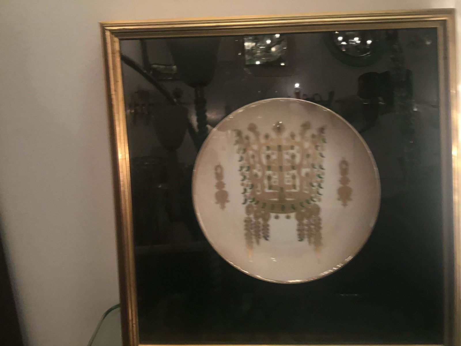photo buy Morbelli Porcelain Wall Plates Worked With Pure Gold 1960 Italy
