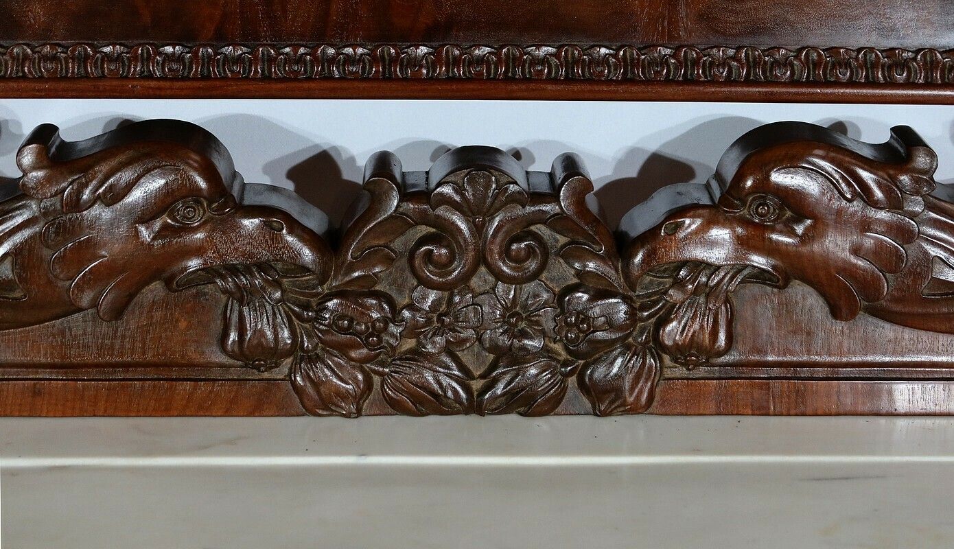 Furniture Important Writing Dresser In Mahogany, Restoration Period Early, 19th Century photo