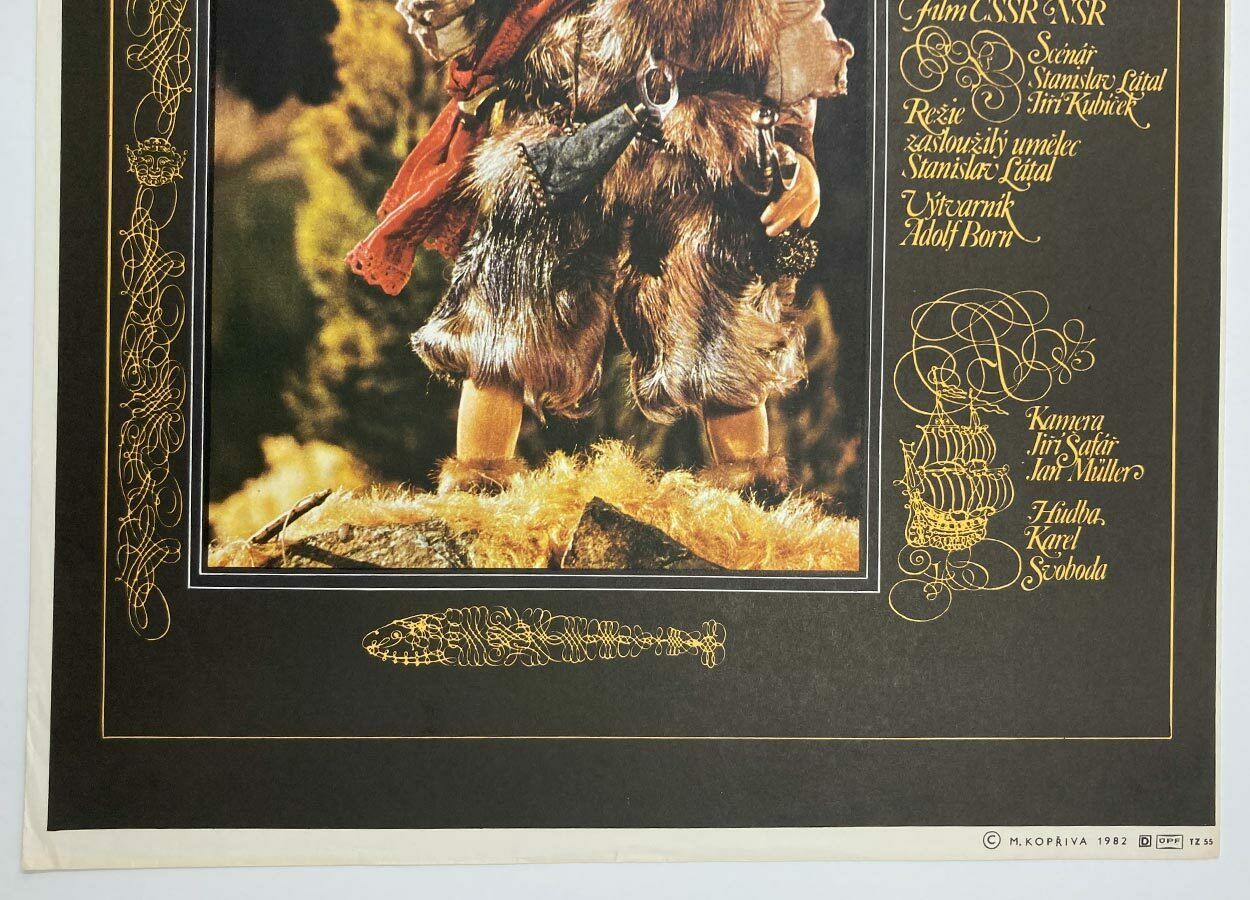 Original Film Poster, Adventures Of Robinson Crusoe, Milan Kopřiva, 1982, Genuine Czech Vintage Print photo 51.0