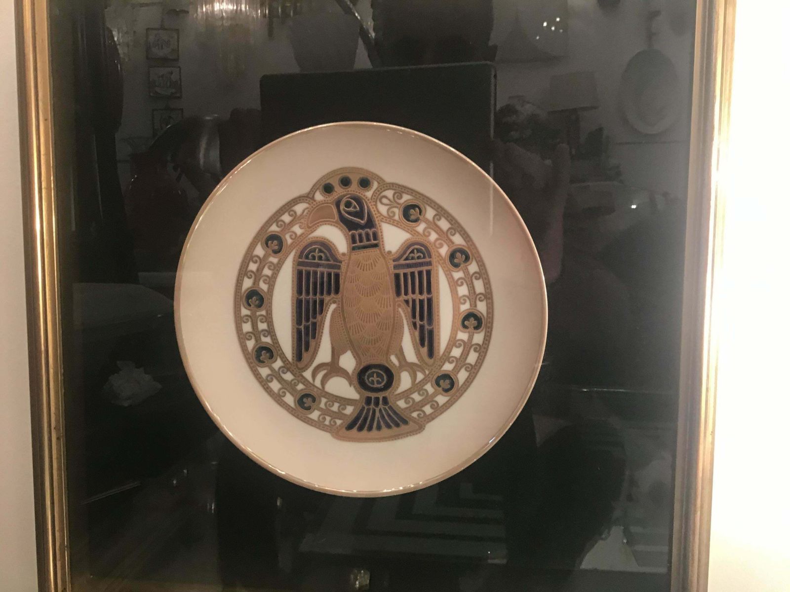 Morbelli Porcelain Wall Plate Worked With Pure Gold 1960 Italy photo buy