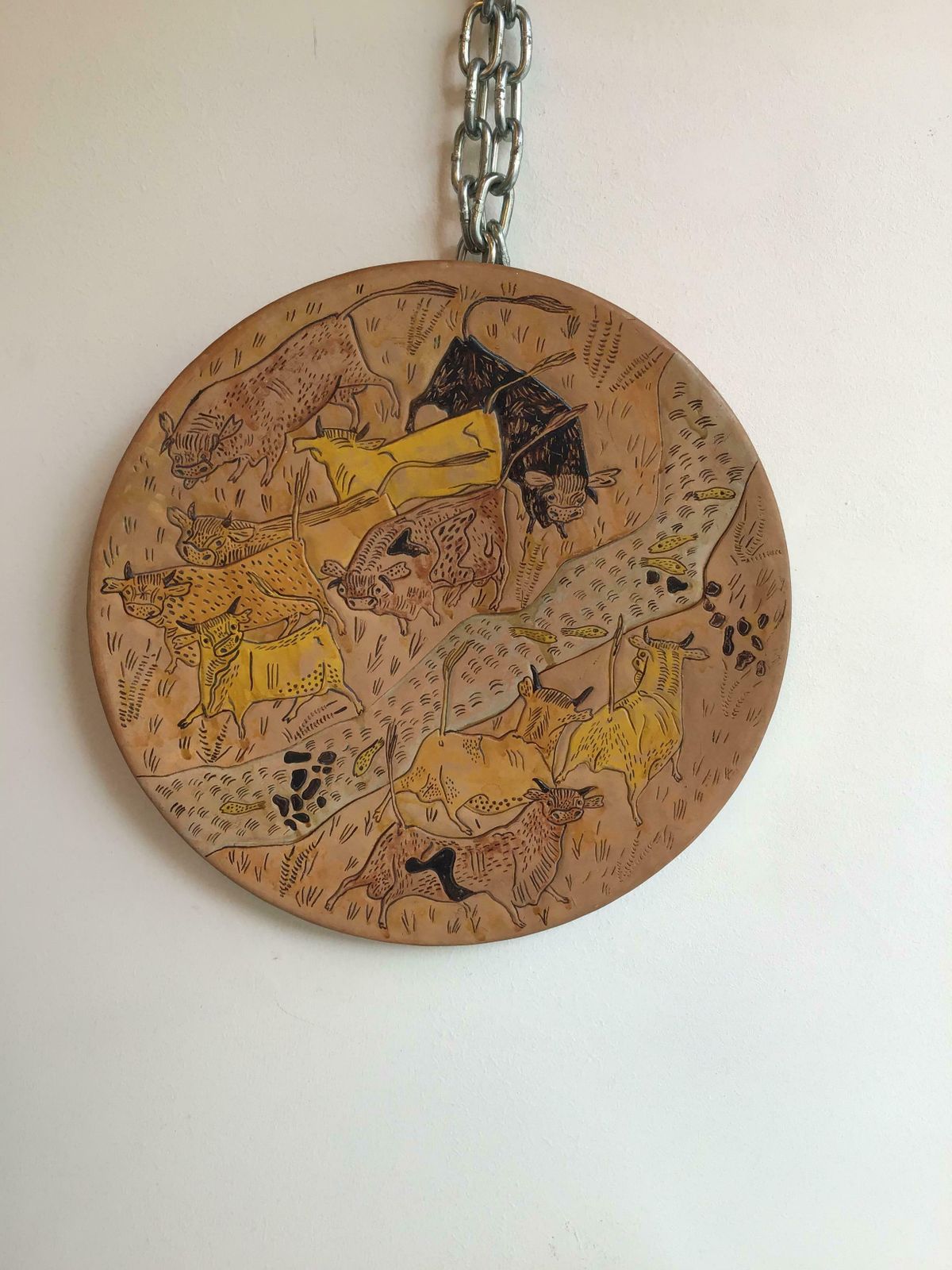 Simone Lai /Fancello Plate Wall Terracotta, 1930, Italy photo Art