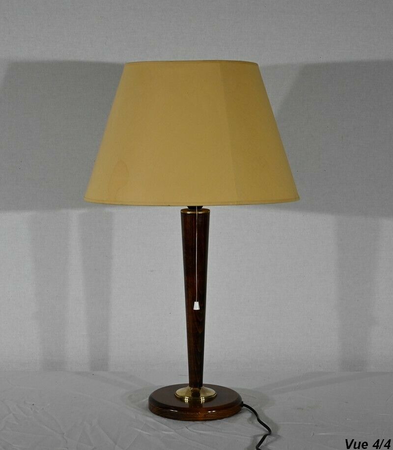 photo buy Mahogany And Brass Lamp, After Mazda – 1950