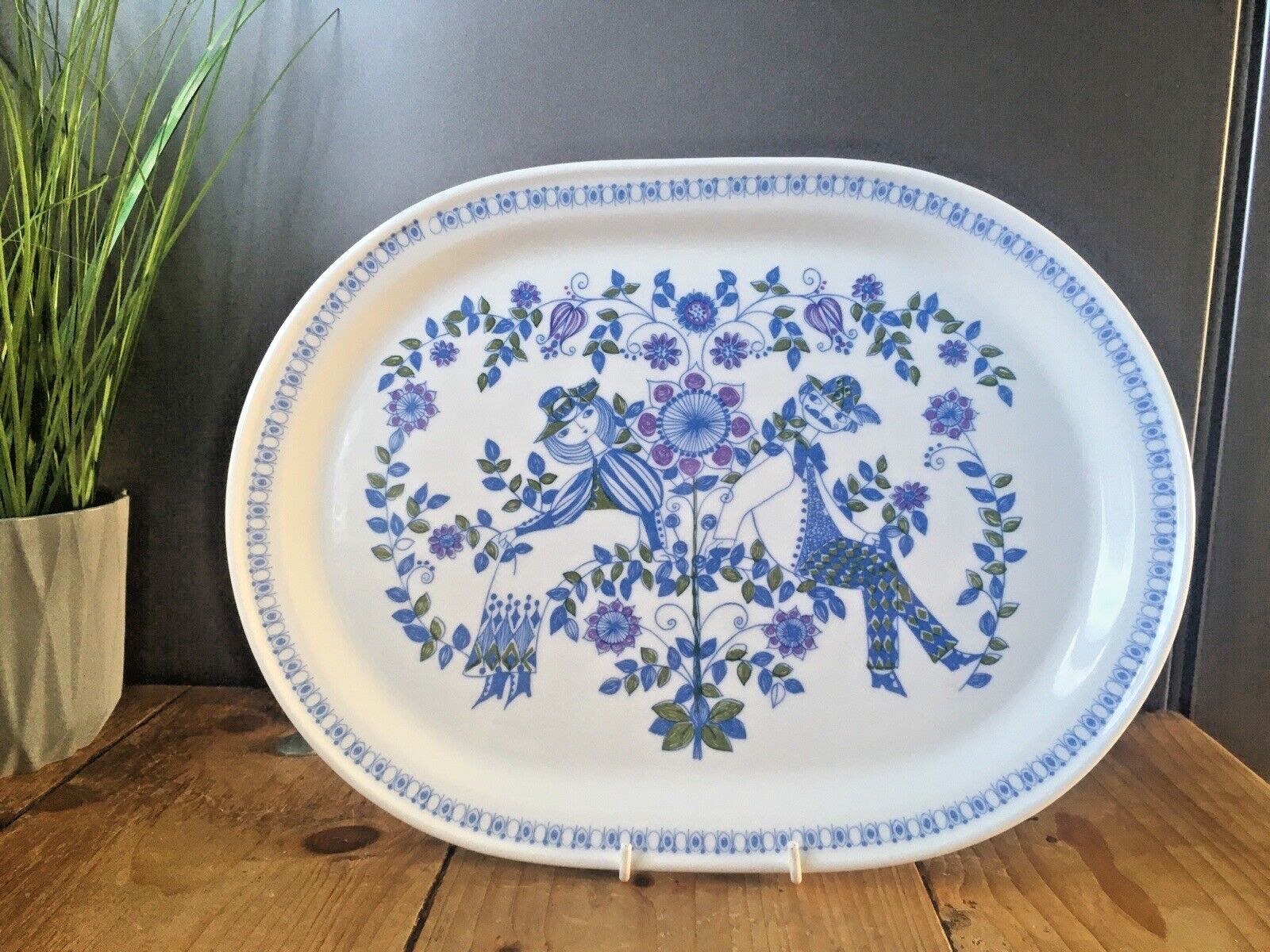 1 Mid Century 60's Scandinavian Figgjo Norway Lotte Gourmet Platter Turi Design photo for sale