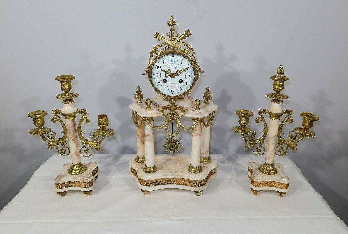 Marble And Bronze Fireplace Set, Louis XVI – 19th Style photo Home Fixtures